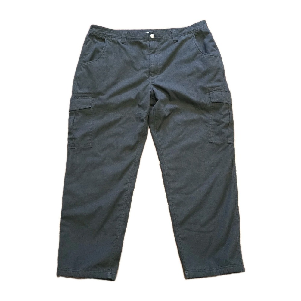 CQR Tactical Ripstop Fleece Lined Pants Men's 40x30 Black Cargo